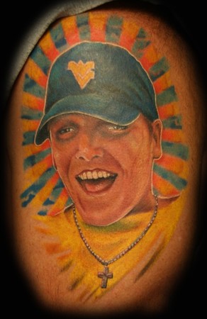 Tattoos - West Virginia Fan Portrait - 39858